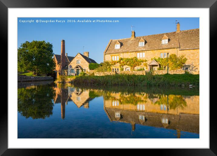 Lower Slaughter Old Mill, Cotswolds Framed Mounted Print by Daugirdas Racys