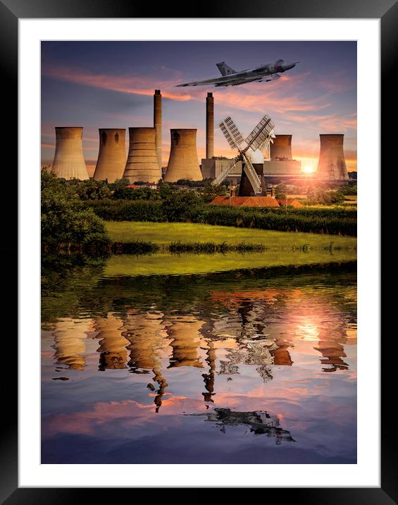 Vulcan XH558 in the Trent Valley Framed Mounted Print by K7 Photography