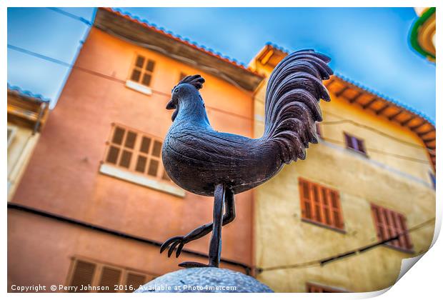 Cockerel Print by Perry Johnson