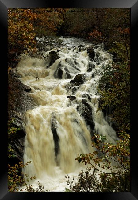 POWERFUL WATER Framed Print by andrew saxton