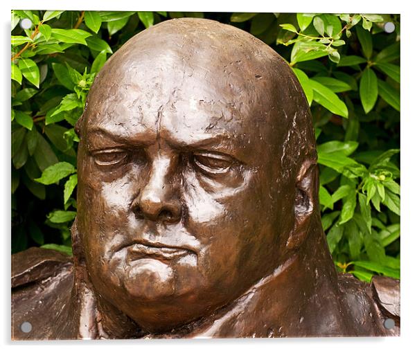 Sir Winston Churchill Acrylic by Chris Thaxter