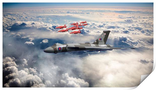 XH558 with The Reds Print by J Biggadike