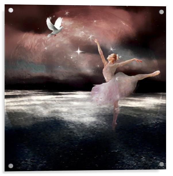 fantasy ballet Acrylic by sue davies