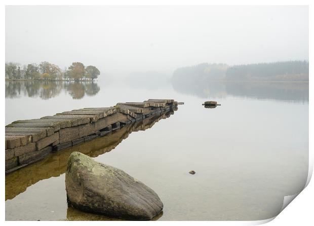 Misty jetty view Print by Garry Quinn