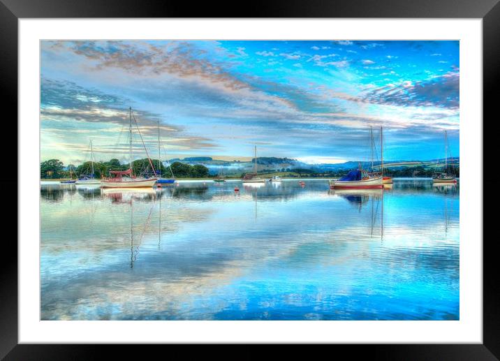 Blue Sky And Water Framed Mounted Print by Dave Bell