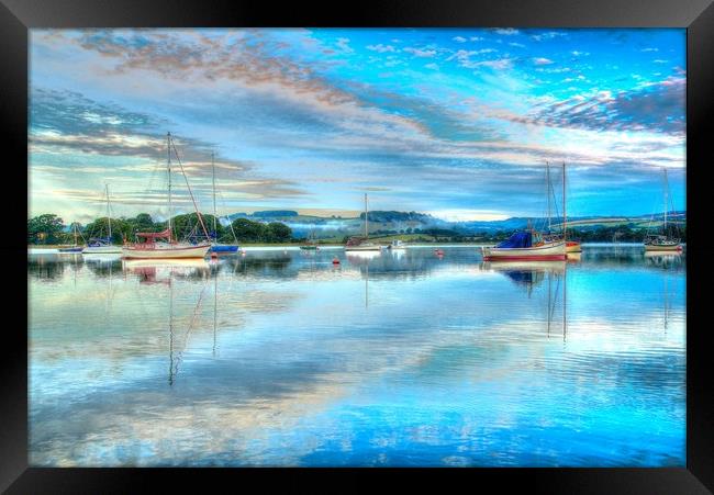 Blue Sky And Water Framed Print by Dave Bell