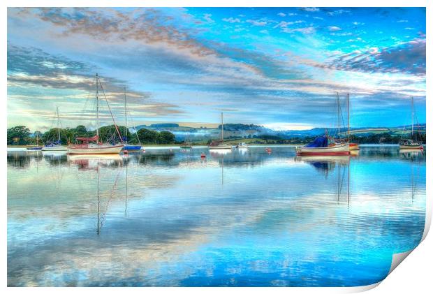 Blue Sky And Water Print by Dave Bell