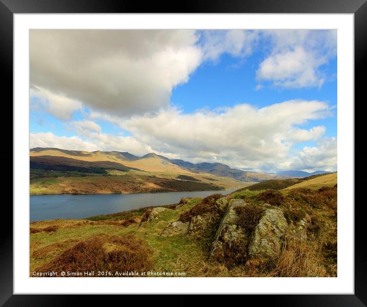 Coniston Water Cumbria Framed Mounted Print by Simon Hall