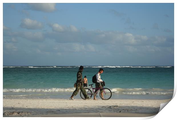 Tulum beach,Carribean sea Print by Larisa Siverina