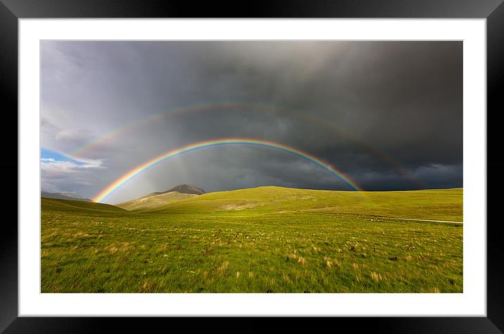Double Rainbow Framed Mounted Print by Hans Kruse