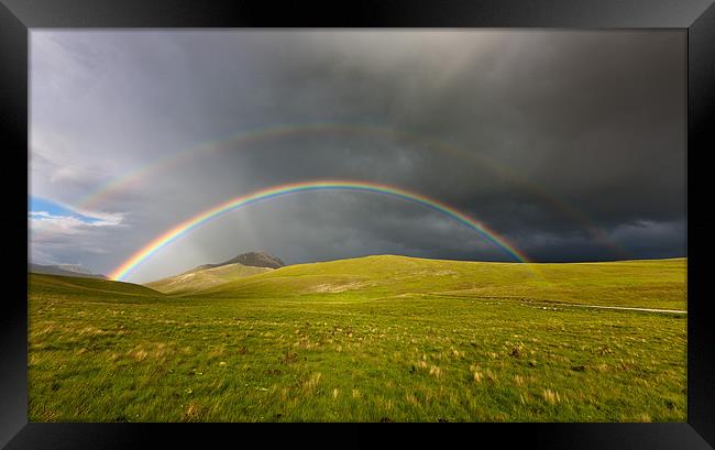 Double Rainbow Framed Print by Hans Kruse