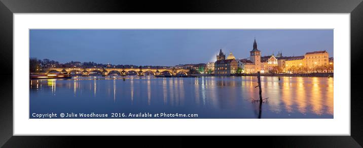 Blue Hour in Prague Framed Mounted Print by Julie Woodhouse