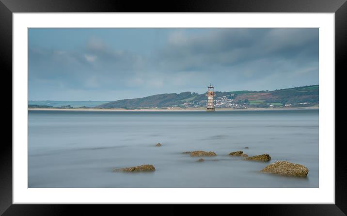 Whitford lighthouse. Framed Mounted Print by Bryn Morgan