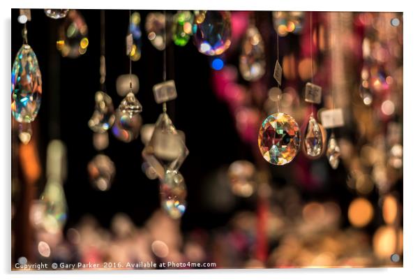 Christmas market sparkle Acrylic by Gary Parker