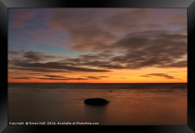 Walney Island Sunset Framed Print by Simon Hall