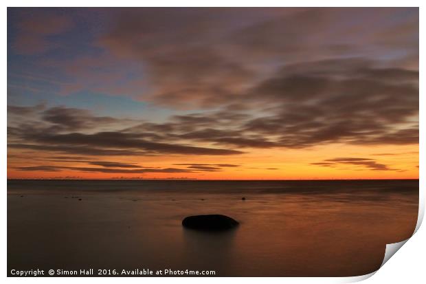 Walney Island Sunset Print by Simon Hall
