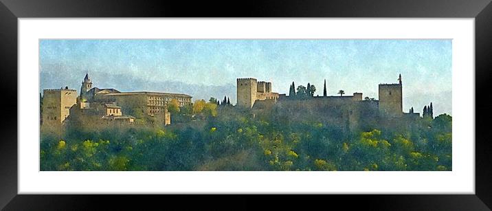 THE ALHAMBRA-GRANADA,SPAIN Framed Mounted Print by dale rys (LP)