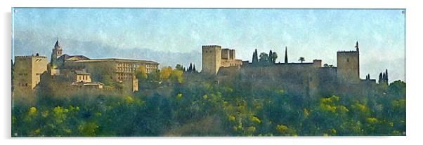 THE ALHAMBRA-GRANADA,SPAIN Acrylic by dale rys (LP)