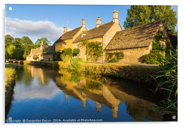 Lower Slaughter, Cotswolds Acrylic by Daugirdas Racys