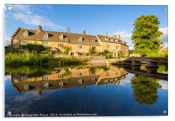 Lower Slaughter, Cotswolds Acrylic by Daugirdas Racys