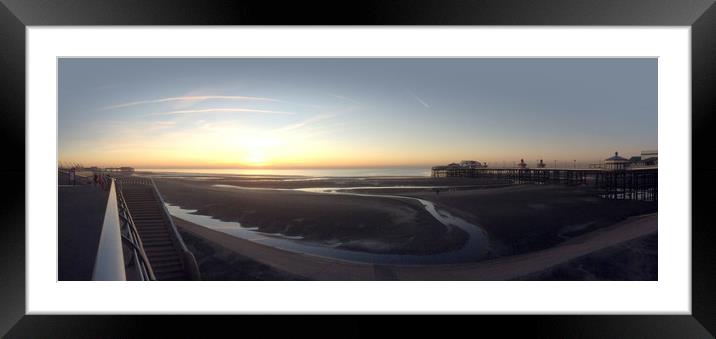 Blackpool Panorama Framed Mounted Print by Victor Burnside