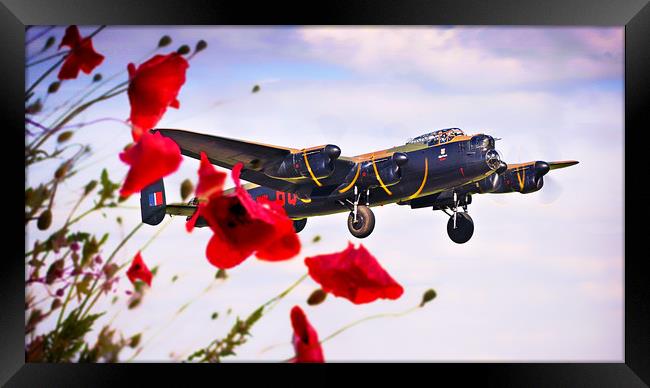Lancaster Poppy Approach Framed Print by J Biggadike