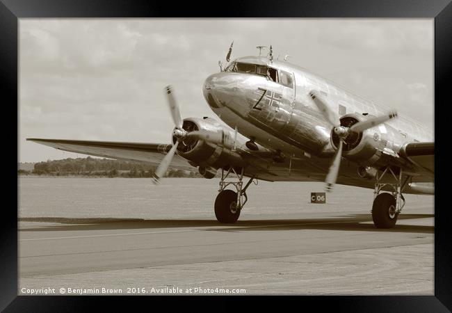 1942 Douglas C53 Dakota Framed Print by Benjamin Brown