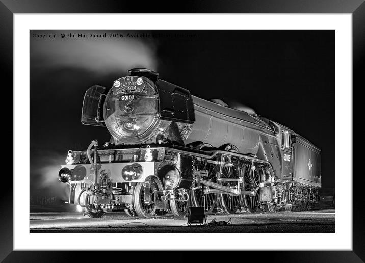 The Flying Scotsman, York Railway Station Framed Mounted Print by Phil MacDonald