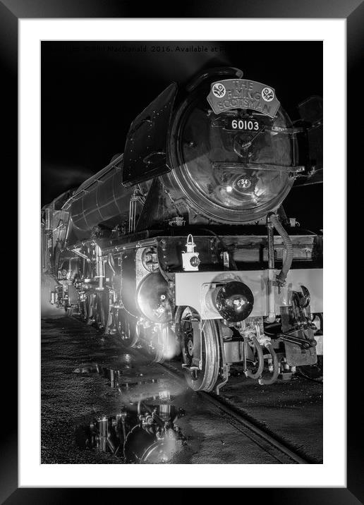 The Flying Scotsman, York Railway Station Framed Mounted Print by Phil MacDonald