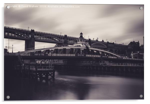 Swing Bridge - Newcastle Acrylic by David Graham