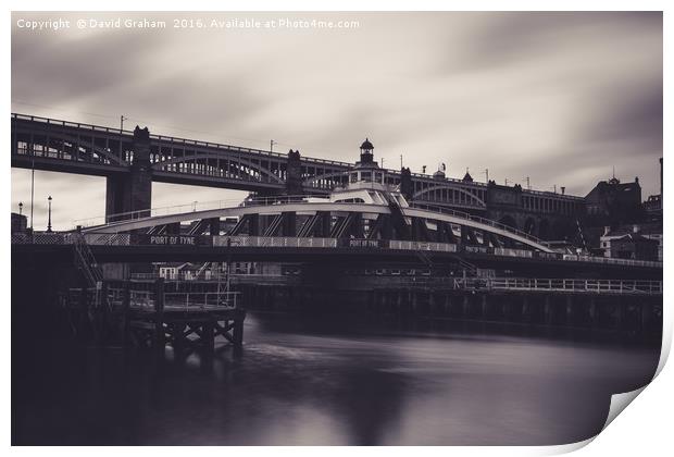 Swing Bridge - Newcastle Print by David Graham