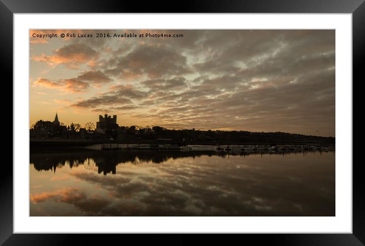 Sunrise over Rochester Framed Mounted Print by Rob Lucas
