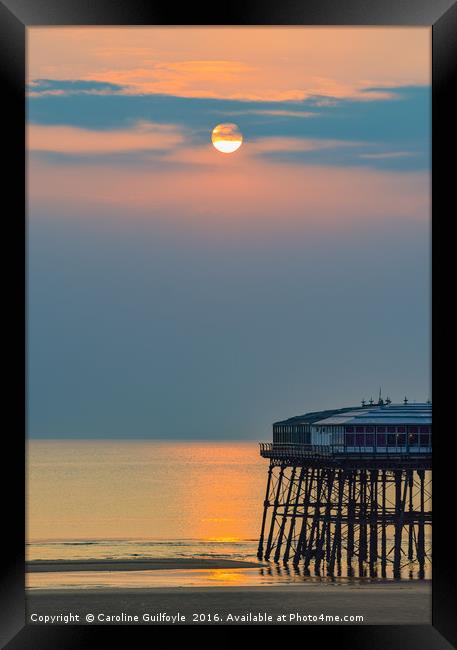 Sunset North Pier Blackpool Framed Print by Caroline James