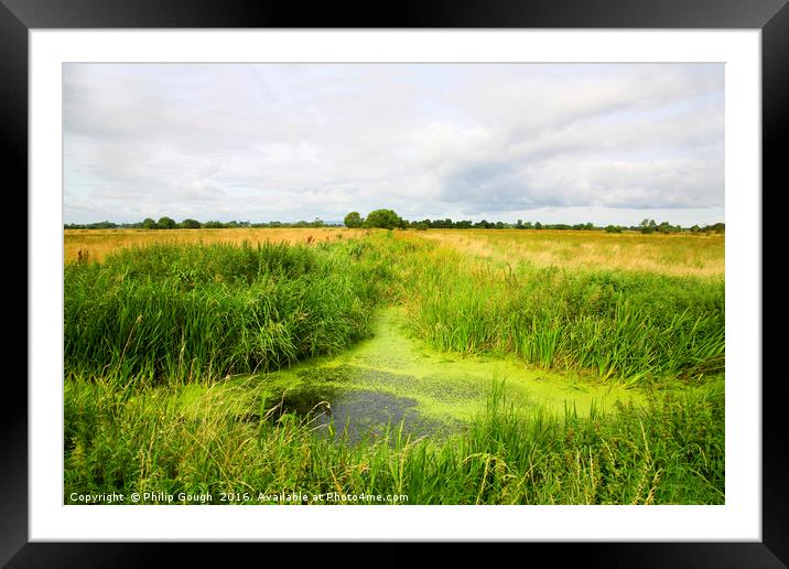 Rhyne On The Levels Framed Mounted Print by Philip Gough
