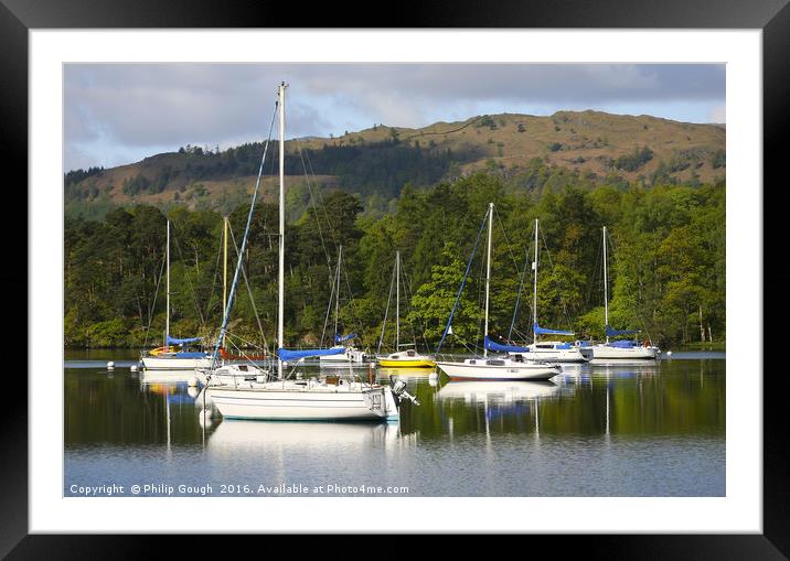 Resting On a summer Lake Framed Mounted Print by Philip Gough