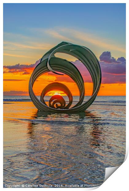 Mary's Shell at sunset  Print by Caroline James