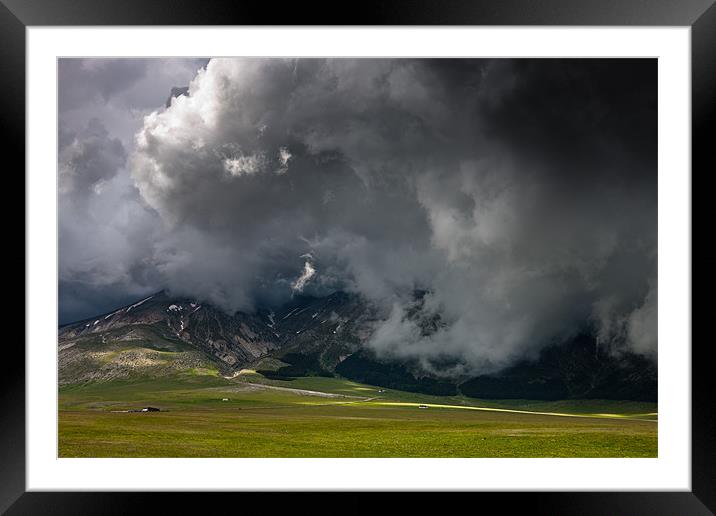 Cloudy Landscape Framed Mounted Print by Hans Kruse