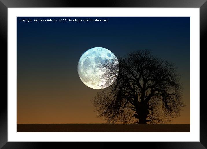 Moonrise Framed Mounted Print by Steve Adams