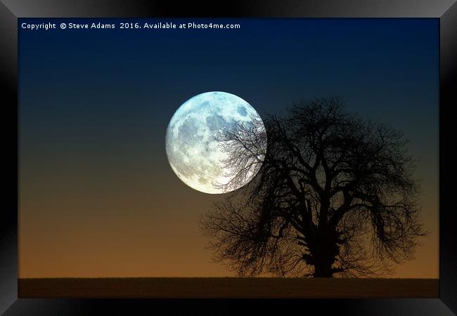 Moonrise Framed Print by Steve Adams