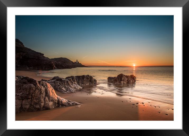 Sunrise at Bracelet bay. Framed Mounted Print by Bryn Morgan