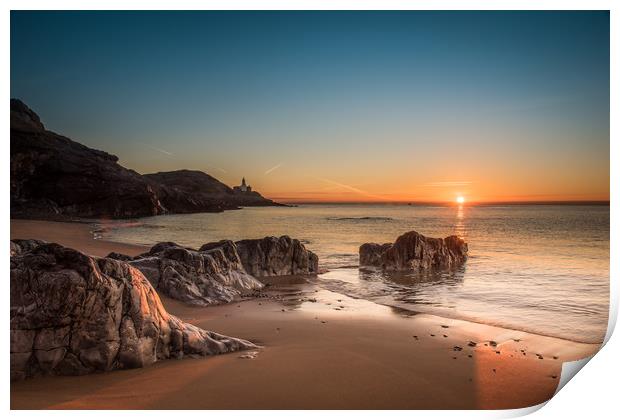 Sunrise at Bracelet bay. Print by Bryn Morgan