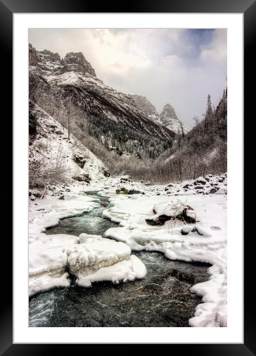 Freeze-up at Dan Creek 2 Framed Mounted Print by Fred Denner