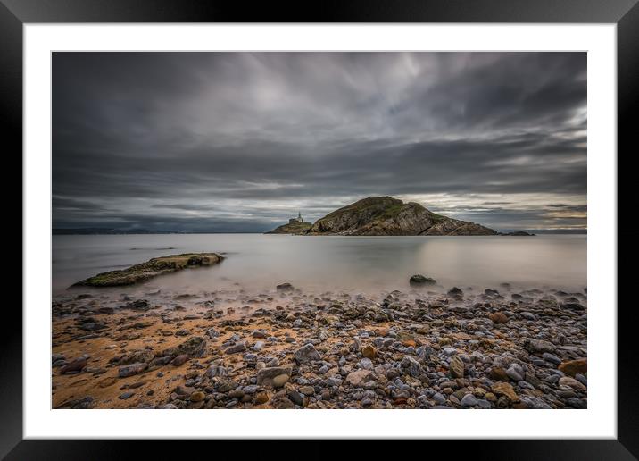Mumbles lighthouse - Long exposure. Framed Mounted Print by Bryn Morgan