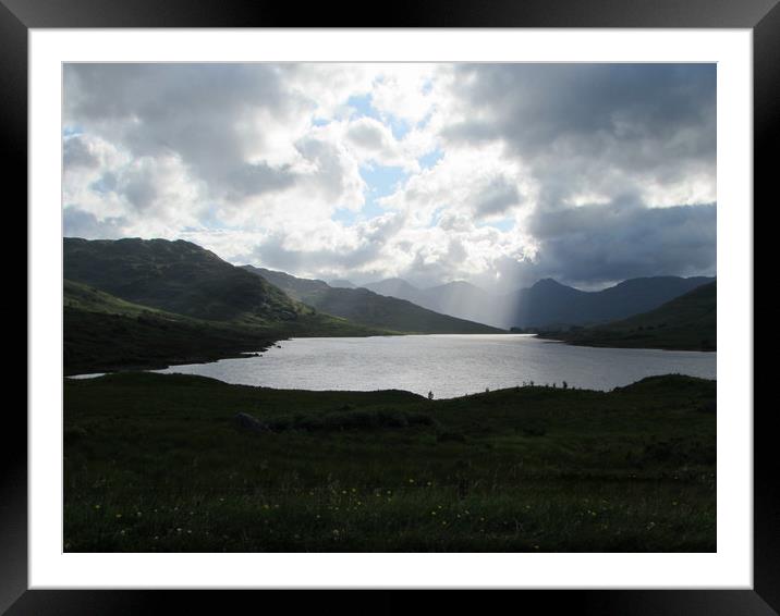 Loch Arklet loch Lomond national park              Framed Mounted Print by alan todd