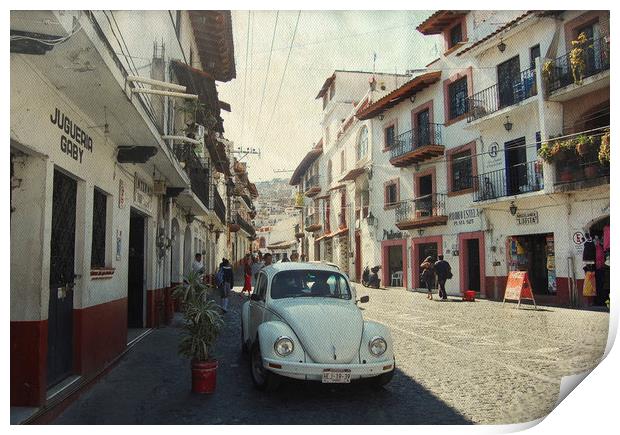 Taxco, silver city Print by Larisa Siverina