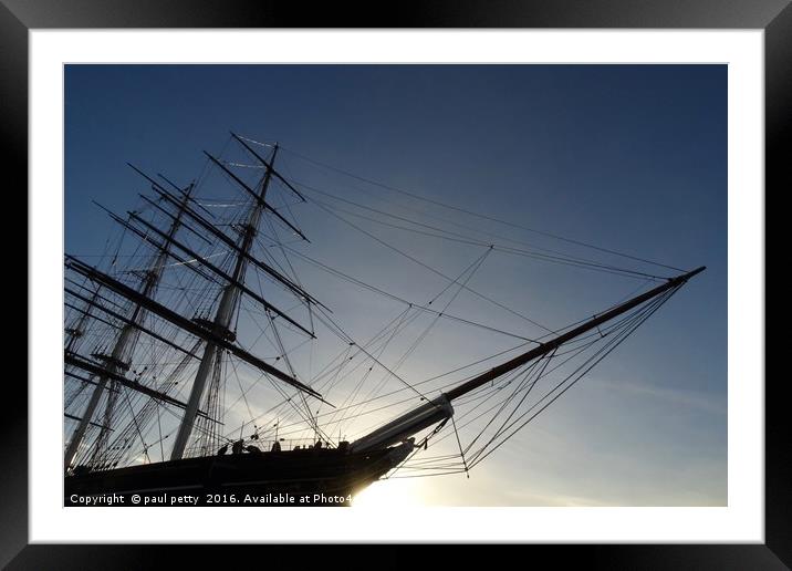                                Cutty Sark,  Greenw Framed Mounted Print by paul petty
