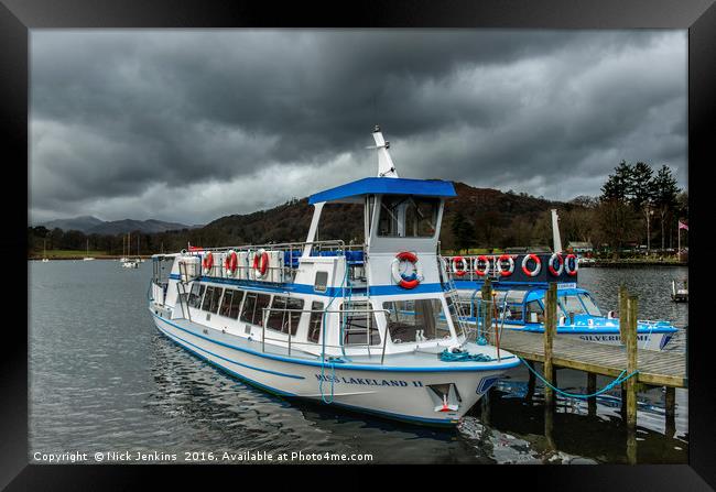 Passenger Boats at Waterhead Lake Windermere Framed Print by Nick Jenkins