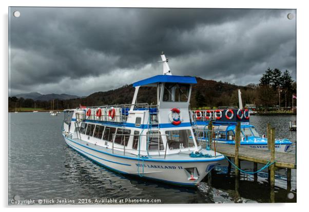 Passenger Boats at Waterhead Lake Windermere Acrylic by Nick Jenkins