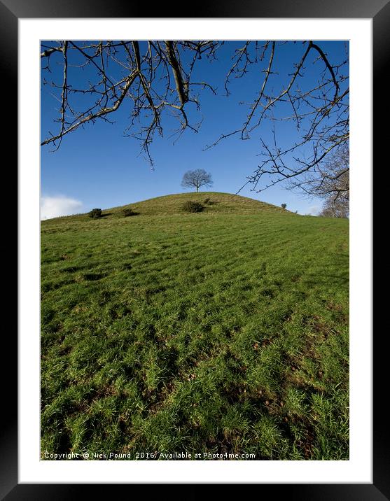 A View of Burrow Hill Framed Mounted Print by Nick Pound