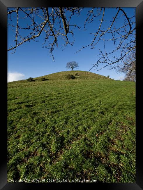 A View of Burrow Hill Framed Print by Nick Pound